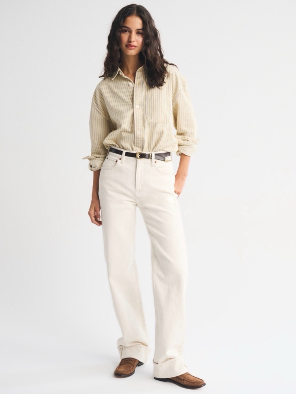 Abercrombie & Fitch High-Rise 90s Relaxed Cuffed Hem Jeans